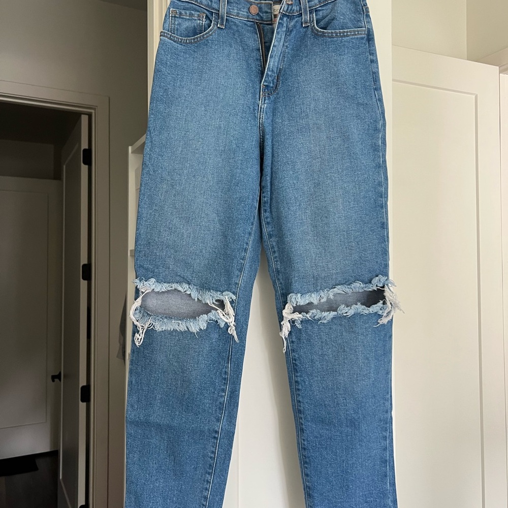 Classic Blue Distressed Women's Jeans